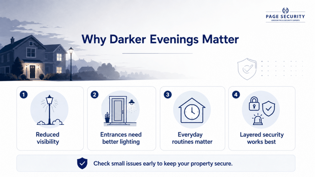 Why Darker Evenings Change Your Home Security Routine